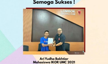 Ari Yudha Bakhtiar, Mahasiswa IKOR UMC 2021 Dikontrak Lombok FC