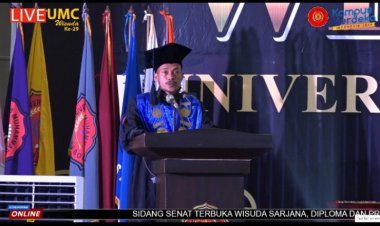 Wisuda Ke - 29 Oktober 2022, Rektor UMC: Gapai Cita-Cita, Ingat Orang Tua