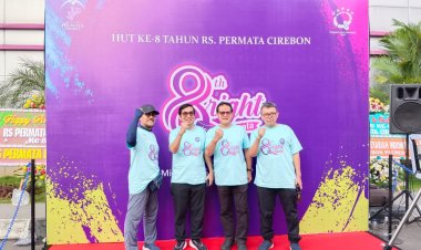 Semangat Mengabdi di HUT ke 8, RS Permata Cirebon Gelar Jalan Santai