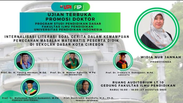 UPI Bakal Kukuhkan Doktor Baru UMC di Bidang Pendidikan Dasar, Siapa Dia?