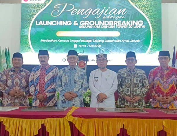 Dihadiri Prof Haedar Nashir,  UMC Gelar Pengajian dan Groundbreaking Gedung  20 Lantai untuk Perkuat Status Kampus Unggul