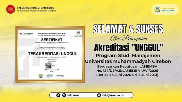 Raih Akreditasi "Unggul" dari LAMEMBA, Prodi Manajemen FEB UMC Siap Wujudkan Masa Depan Cemerlang untuk Lulusannya